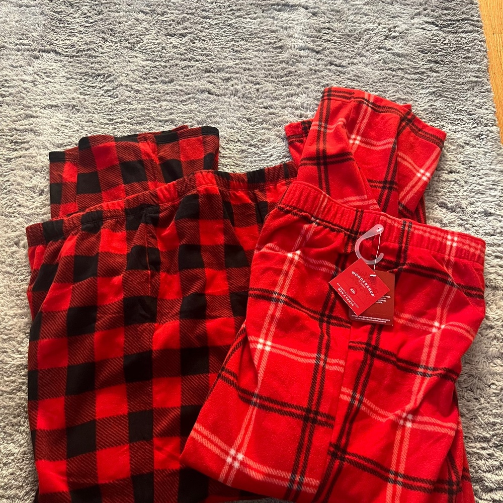 2 pair of plaid lounge pajama pants